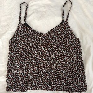 Madewell floral crop camisole sz 0
